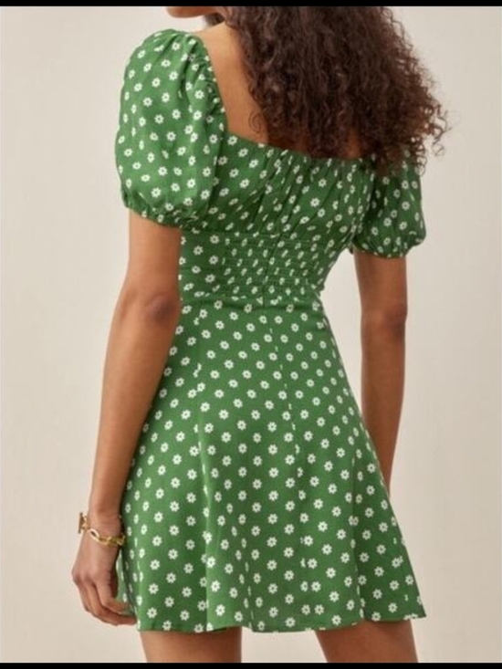 Reformation Dresses & Skirts - Reformation Green Daisy Puff-Sleeve Mini Dress In Hannah NWT